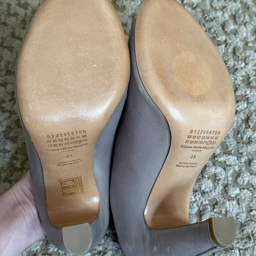 Unworn Peep Toe Mule Grey - Picture 2 of 6